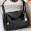 Replica Hermes Lindy 30 Handmade Bag In Black Ostrich Leather JM997QA46