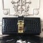 Replica Hermes Medor Clutch Bag In Black Crocodile Leather JM981On56