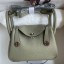 Replica Hermes Mini Lindy Handmade Bag In Sauge Clemence Leather JM1780Fi42