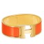Replica Hermes Orange Enamel Clic Clac H PM Bracelet JM1577On56
