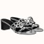 Replica Hermes Tandem Sandals In Silver Metallic Calfskin JM2056BH97