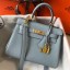Replica High Quality Hermes Kelly 20cm Bag In Blue Lin Clemence Leather GHW JM893Mc61