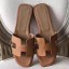 Replica High Quality Hermes Oran Sandals In Brown Epsom Leather JM297Mc61