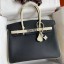 Top Hermes HSS Birkin 30 Bicolor Bag in Black and Craie Epsom Calfskin JM833gt75