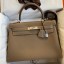 Top Hermes Kelly Retourne 32 Handmade Bag In Taupe Clemence Leather JM1429gt75