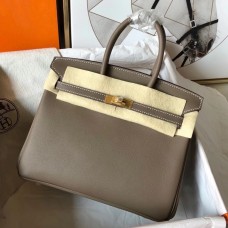 AAA Hermes Birkin 25 Handmade Bag In Taupe Swift Leather JM2051eP47