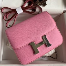 AAA Hermes Constance 18 Handmade Bag In Pink Epsom Calfskin JM1157eP47
