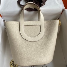Best Hermes In The Loop 18 Handmade Bag in Craie Clemence Leather JM318YF21