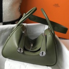 Best Hermes Lindy 26cm Bag In Canopee Clemence Leather PHW JM1147LC65