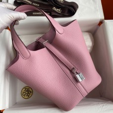 Cheap Hermes Picotin Lock 18 Handmade Bag in Mauve Sylvestre Clemence Leather JM1633zS17