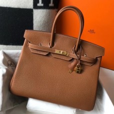 Copy AAA Hermes Birkin 35cm Bag In Gold Clemence Leather GHW JM1601CI68