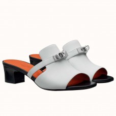 Copy Hermes Candy 40mm Sandals In White Calfskin JM741ex34