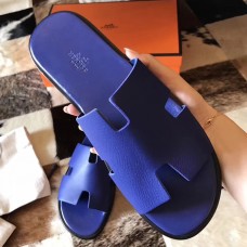 Copy Hermes Izmir Sandals In Electric Blue Epsom Leather JM1900Kl59