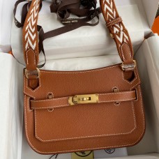 Copy Hermes Jypsiere Mini Handmade Bag In Gold Evercolor Calfskin JM244Qa65