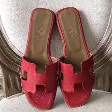 Copy Hermes Oran Sandals In Red Epsom Leather JM542Qa65