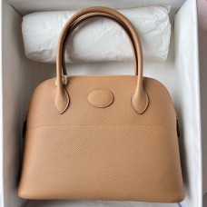Fake Hermes Bolide 1923 27 Handmade Bag In Chai Epsom Calfskin JM801Bp55