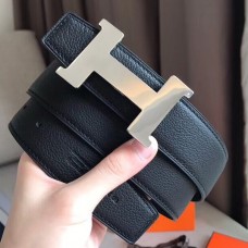 Fake Hermes Constance Belt Buckle & Black Clemence 38 MM Strap JM1662El59
