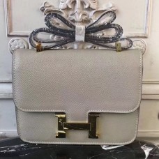 Fake Hermes Grey Constance MM 24cm Epsom Leather Bag JM446Ad61