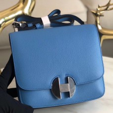 Hermes 2002 20cm Bag In Blue Paradise Evercolor Calfskin JM998vX95