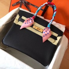 Hermes Birkin 30 Handmade Bag In Black Clemence Leather JM964Gp56
