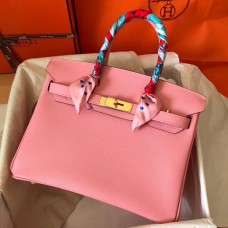 Hermes Birkin 30 Handmade Bag In Pink Epsom Leather JM1128ZP49
