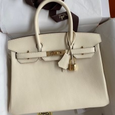 Hermes Birkin 30 Retourne Handmade Bag In Nata Swift Leather JM398QX19