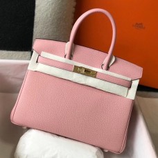 Hermes Birkin 35cm Bag In Pink Clemence Leather GHW JM1223Jc39