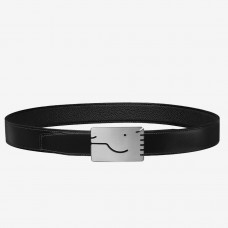 Hermes Black A Cheval Belt Buckle 32 MM Reversible Leather JM1020dV68