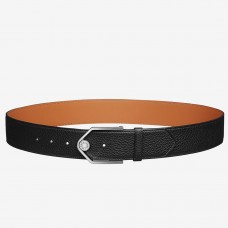 Hermes Black Licol 40 MM Reversible Leather Belt JM338Yd28