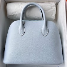 Hermes Bolide 1923 25 Handmade Bag In Blue Brume Epsom Calfskin JM1949Fo38