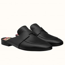 Hermes Catena Mules In Black Calfskin JM37em43