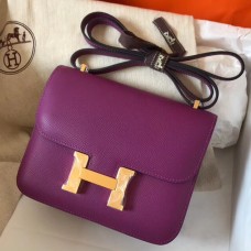 Hermes Constance 18 Handmade Bag In Cyclamen Epsom Leather JM2086UO29