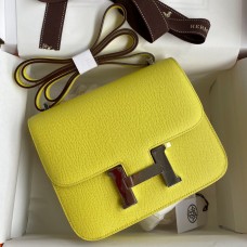 Hermes Constance 18 Handmade Bag In Lime Epsom Calfskin JM1154yK94