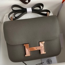 Hermes Constance 24 Handmade Bag In Etain Epsom Calfskin JM2060kv47