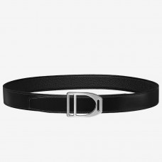 Hermes Etrier Buckle Belt & Black Clemence 32 MM Strap JM965Wj24