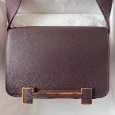Hermes Geta Handmade Bag In Rouge Sellier Chevre Mysore Leather JM1130kK84