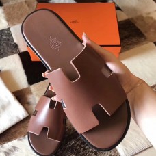 Hermes Izmir Sandals In Camarel Swift Leather JM853WE81