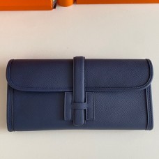 Hermes Jige Elan 29 Clutch Bag In Blue Saphir Epsom Leather JM1394ZZ98