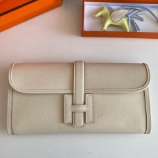 Hermes Jige Elan 29 Clutch Bag In Craie Epsom Leather JM379Bk18