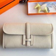 Hermes Jige Elan 29 Clutch Bag In Craie Swift Calfskin JM161Fo38