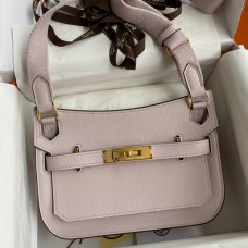 Hermes Jypsiere Mini Handmade Bag In Mauve Pale Evercolor Calfskin JM509xJ94