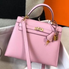 Hermes Kelly 25cm Sellier Bag In Mauve Sylvestre Epsom Leather JM1739Xw85