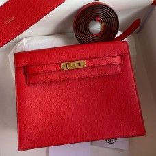 Hermes Kelly Danse II Bag In Red Evercolor Calfskin JM1959Xr72