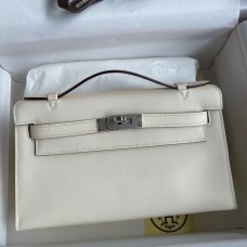 Hermes Kelly Pochette Handmade Bag In Nata Swift Calfskin JM175NR41