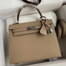 Hermes Kelly Sellier 25 Handmade Bag In Trench Epsom Calfskin JM1722Wx63