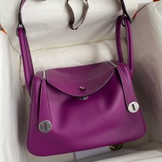 Hermes Lindy 26 Handmade Bag In Anemone Swift Calfskin JM425eo14