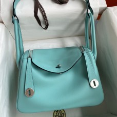 Hermes Lindy 26 Handmade Bag In Blue Atoll Swift Calfskin JM1851DU34