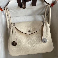 Hermes Lindy 26 Handmade Bag In Nata Clemence Leather JM636Yd28