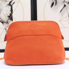 Hermes Medium Bolide Travel Case In Orange Cotton JM780vF44