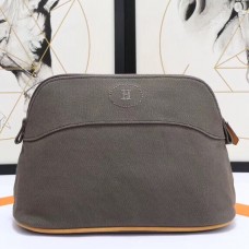 Hermes Medium Bolide Travel Case In Taupe Cotton JM193io40